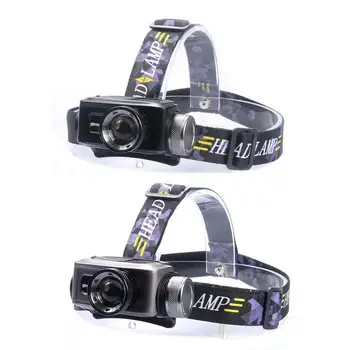 

Tactical Headlamp Zoomable Hunting Camping Flashlight AAA Battery Lamp