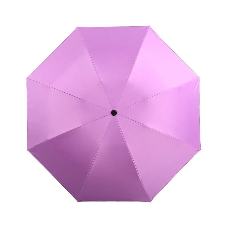 Обратный полностью автоматический зонт от дождя для женщин и мужчин, ветрозащитный 3 складной большой зонт от солнца с черным покрытием, модные уличные зонты - Цвет: PURPLE