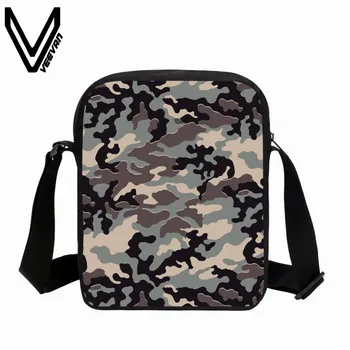 

VEEVANV Men Messenger Bag Army Green Printed Handbag Casual Briefcase Mini Bookbag Crossbody Bag 3D Children School Shoulder Bag