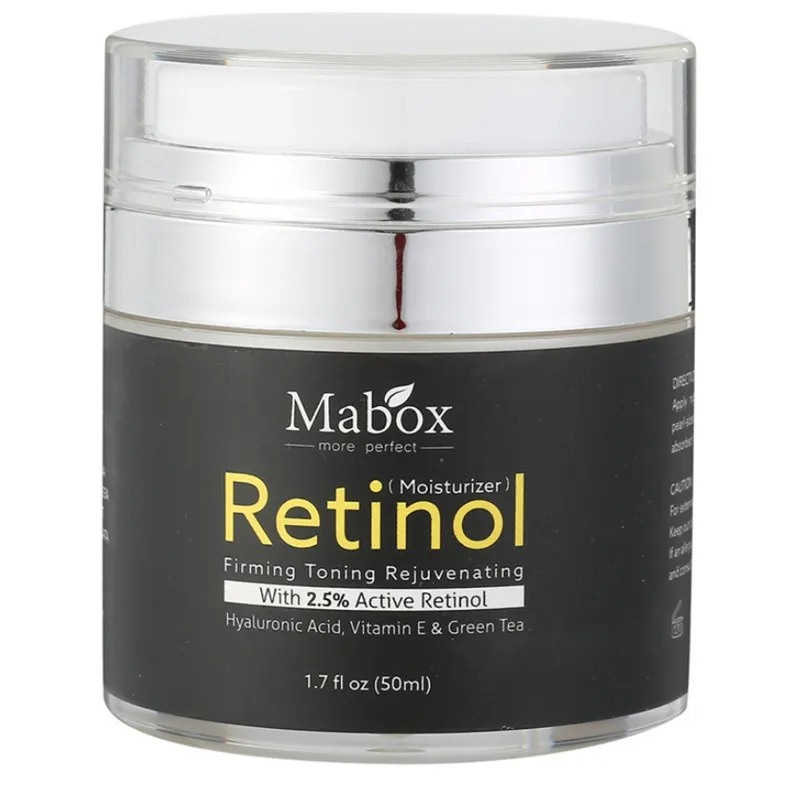 Mabox 50 мл Retinol 2.5% увлажнитель для лица крем с гиалуроновой кислотой антивозрастной разглаживает морщины Витамин Е коллаген разглаживающий отбеливающий крем