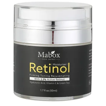 

Mabox 50ml Retinol 2.5%Moisturizer Face Cream Hyaluronic Acid AntiAging Remove Wrinkle Vitamin E Collagen Smooth Whitening Cream