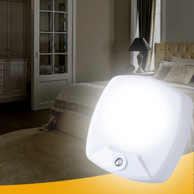 

Plug-in LED Night Lights For Kids Smart Sensor Light Control With US EU Plug Night Light For Stairs Bedroom Bathroom Mood Lamp