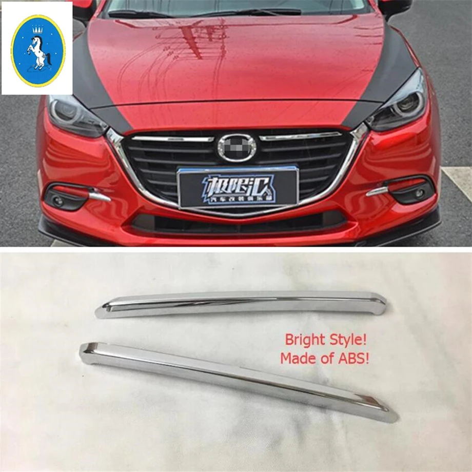 

Yimaautotrims Auto Accessory Front Head Grille Grill Decoration Cover Trim 2 Pcs Fit For Mazda 3 AXELA Sedan Hatchback 2017 2018