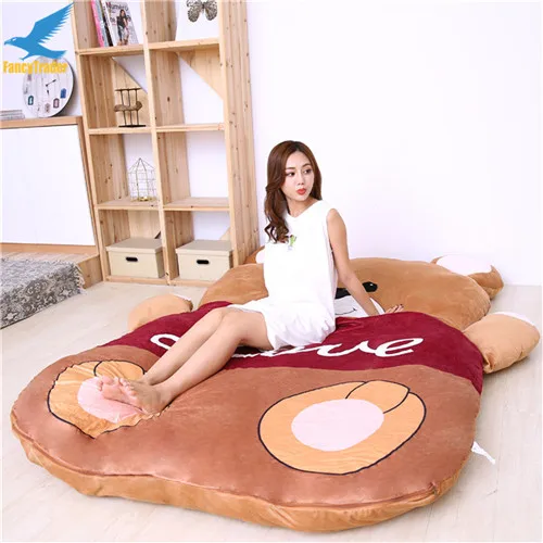 Fancytrader 2018 Giant Plush Stuffed Cartoon Love Bear Sofa Bed Sleeping Bed with Padding 2 Sizes (5)