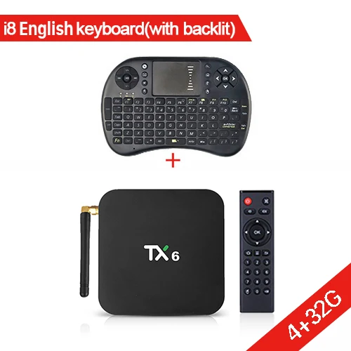 TX6 Android 9,0 tv Box Allwinner H6 4G/32G 4G/64G Смарт-поддержка ТВ-коробок 4 K 2,4G Wifi HDMI 2,0 медиаплеер для телеприставки - Цвет: 4G 32G Box with I8T
