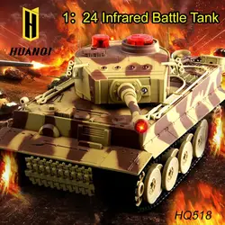 OCDAY RC 1/24 518 rc Танк гусеничный ИК пульт дистанционного управления игрушки Моделирование Инфракрасный RC боевой танк игрушка RC автомобиль