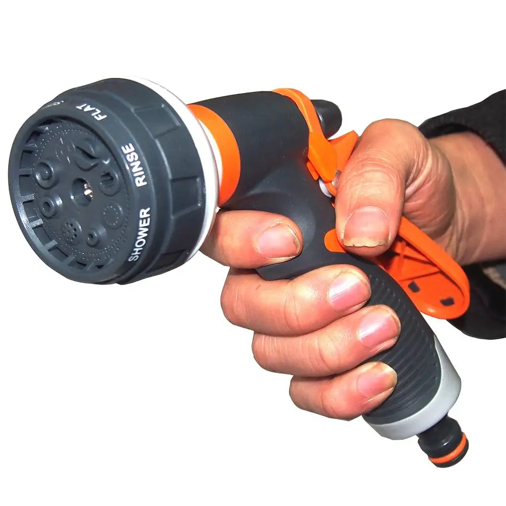 

Adeeing US regulations Water Spray Nozzle Water Gun with Rubber Wrapping Handle for Watering Plants Car Wash Showering Pets