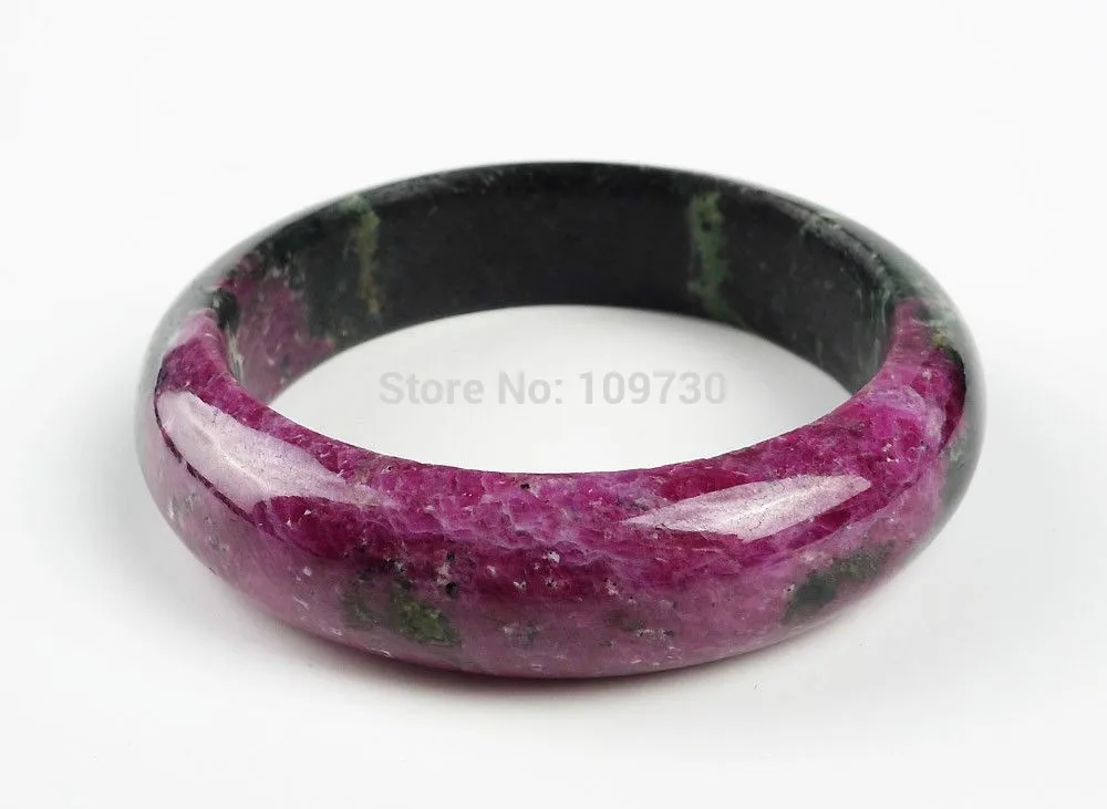 

001177 Genuine Natural Sri Lanka Ruby Zoisite Epidote Bangle AA