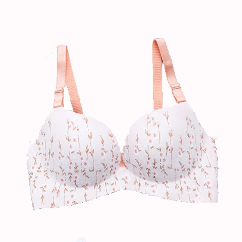 

Fashion style double cup push up bra big size female underwear bra for lady deep v seamless bra gather breast thicken cup bra