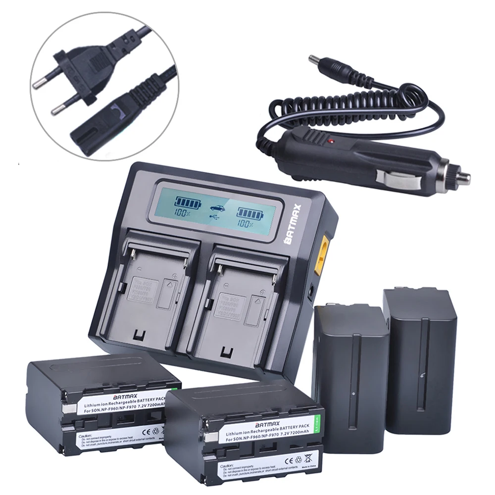 Зарядное устройство для Sony F975 F970 F960 F950MC1500C 190P 198P 4 шт.|battery np-f970|f970 batterybattery f970 |