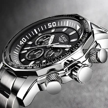 Relojes Hombre LIGE модные мужские часы Топ люксовый бренд Бизнес Кварцевые часы мужские спортивные водонепроницаемые мужские часы с большим циферблатом