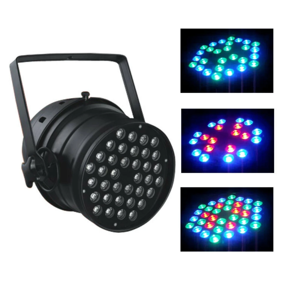 6pcs/Lot, LED par 36 x 3W RGB LED Par64 Can Light Aluminum DMX/AUTO