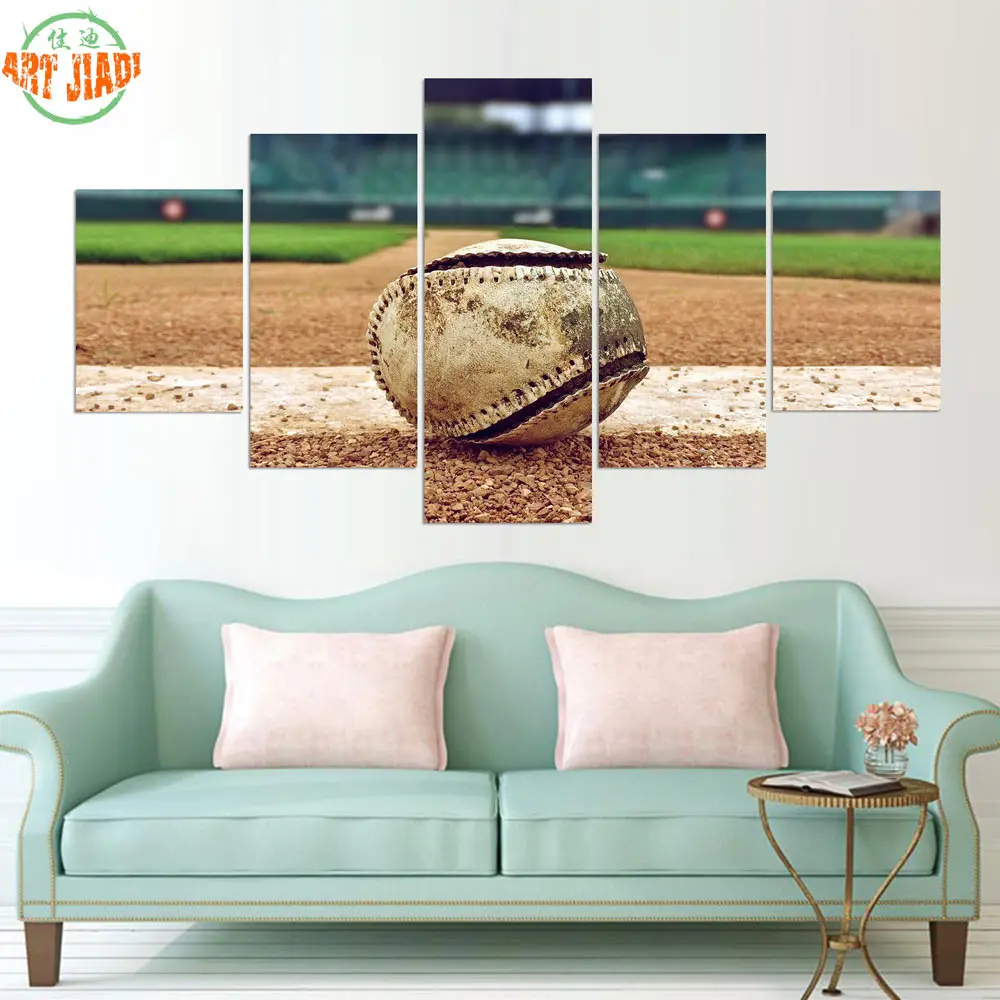 New 3 4 5 Pieces/set Canvas Art BASEBALL STADIUM background Canvas