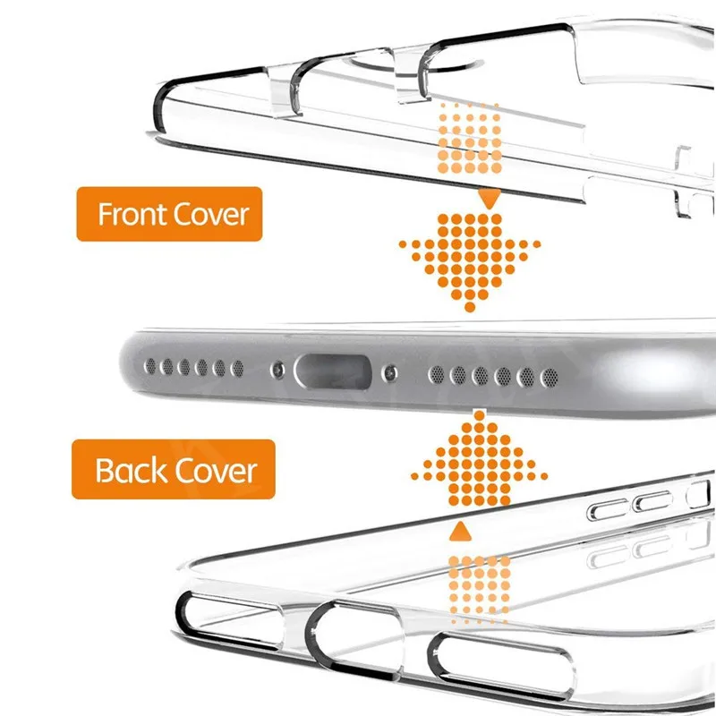 Luxury 360 Full Protective Phone Case For iphone 7 Case tpu+PC Back Cover Cases For iphone 6 6S 7 8 Plus 5s SE XR X Xs Max case