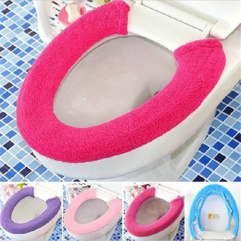 

1pc Warm Soft Toilet Cover Seat Lid Pad Bathroom Closestool Protector Bathroom Accessories Set Toilet Seat Cover Mat Hot Sale