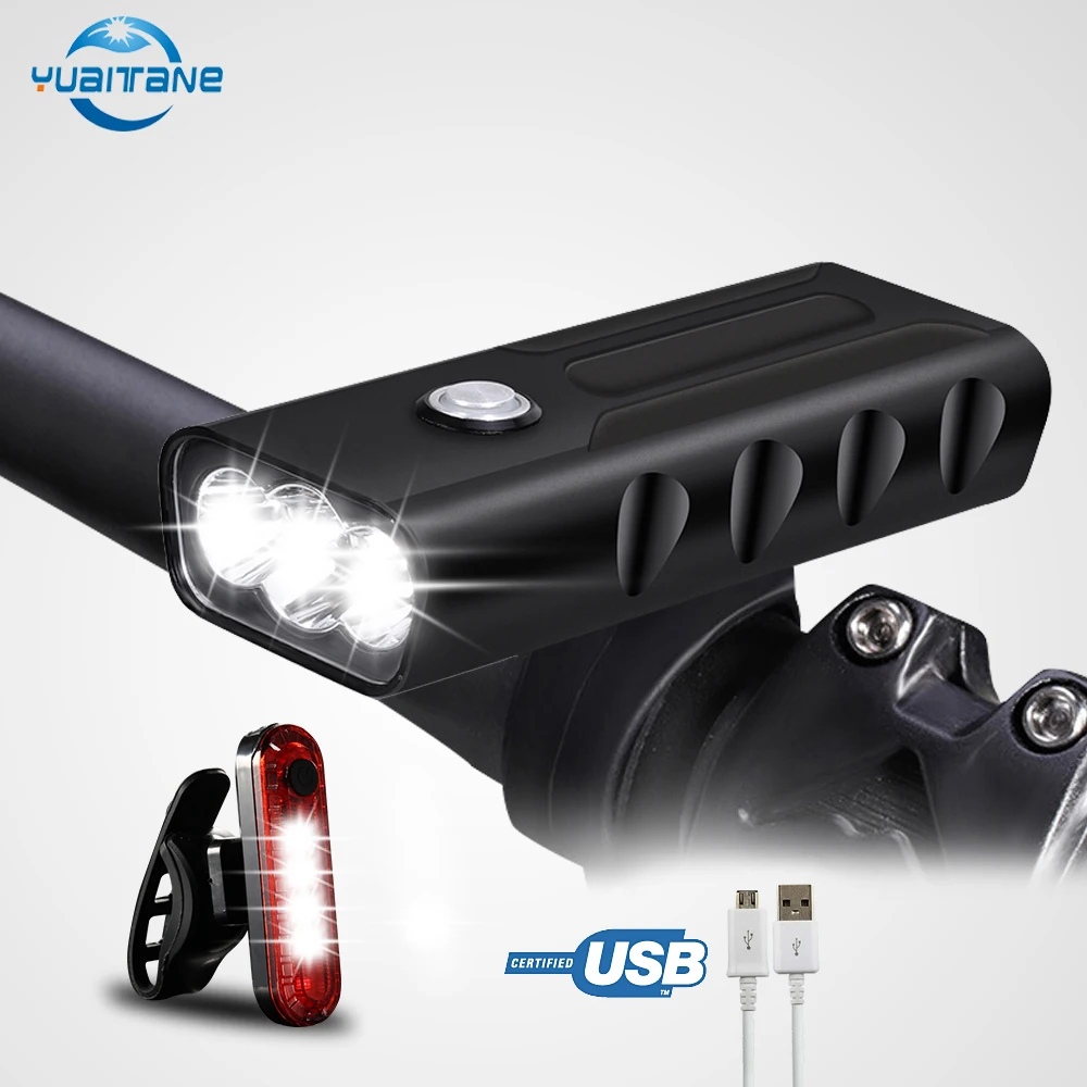 Велосипедный светильник 3* L2/T6 USB Перезаряжаемый Встроенный 5200 мАч 3 режима велосипедный светильник IPX5 Водонепроницаемый головной светильник Аксессуары для велосипеда отправка в подарок