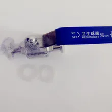 3/"(12,7 мм) OD25.5 с силиконовой прокладкой 2 шт. санитарно нержавеющей стали санитарно три-зажим шаровой клапан SS304