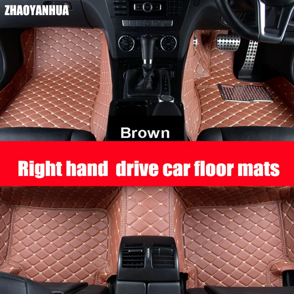 ZHAOYANHUA Right hand drive car floor mats for Mercedes Benz M ML GLE
