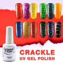 Verntion Crackle блеск лак для ногтей маникюр Дизайн гель Лак Цвет растрескивание замочить-off Светодиодная лампа Гель-лак для ногтей