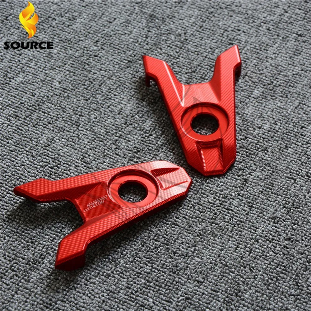 

free shipping Motorcycle accessories CNC Aluminum Rear Axle Spindle Chain Adjuster Blocks red Color Fit For Kawasaki Z800