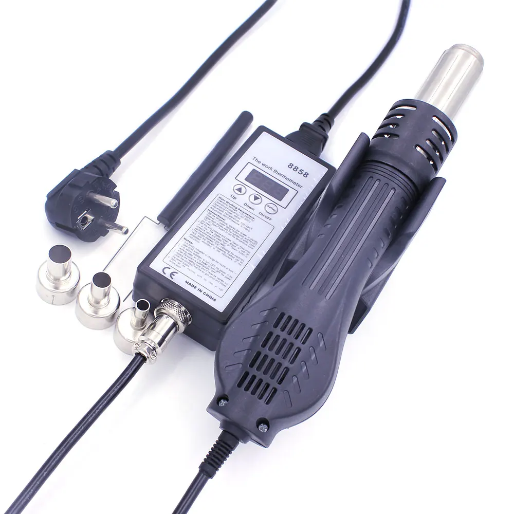 

BGA Rework Solder Station 8858 Portable Hot Air Gun Blower 220V EU Plug Hand-held Heat Gun With Welding Soldering Repair Tools