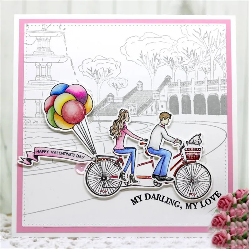 

InLoveArts Bicycle Dies Metal Cutting Dies Frame for DIY Scrapbooking Card Making Album Embossing Crafts Die Cut New Craft
