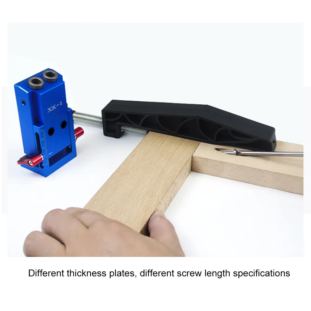 

New Hot Pocket Hole Jig Step Drill Bit Set Dowel Drilling Guide Slant Hole Jig Woodworking Locator Tools