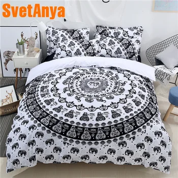 

Svetanya Indian Elephant Printed Bedding Set (1pc Duvet Cover +2pc Pillowcase)