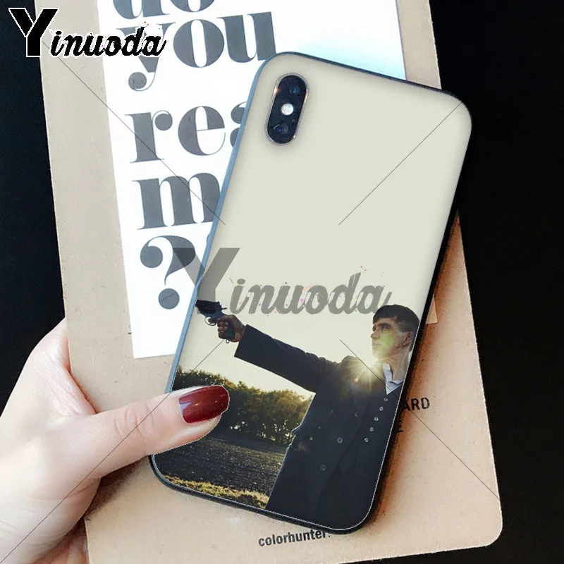 Yinuoda Peaky blinds TPU Мягкий силиконовый черный чехол для телефона для Apple iPhone 8 7 6 6S Plus X XS MAX 5 5S SE XR Чехол для мобильного телефона