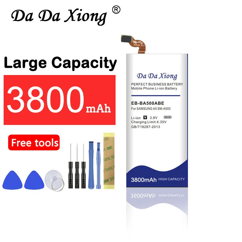 Da Xiong 3800 мАч EB BA500ABE аккумулятор для Samsung Galaxy A5 A5000 A5009 SM A500F A500 A500|Аккумуляторы