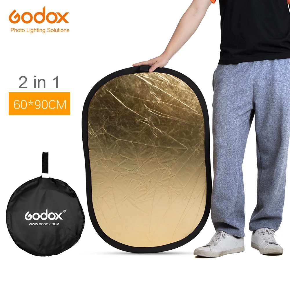 

GODOX 2in1 60 x 90cm Portable Collapsible Light Oval Photography Reflector for Studio 60 x 90cm