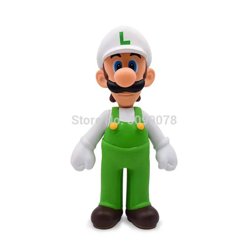 DONKEY KONG Super Mario Bros Боузер Луиджи Купа Йоши Марио машина жаба, в форме персика принцесса Одиссея ПВХ фигурка модель куклы игрушки - Цвет: Whitehat Luigi nobox