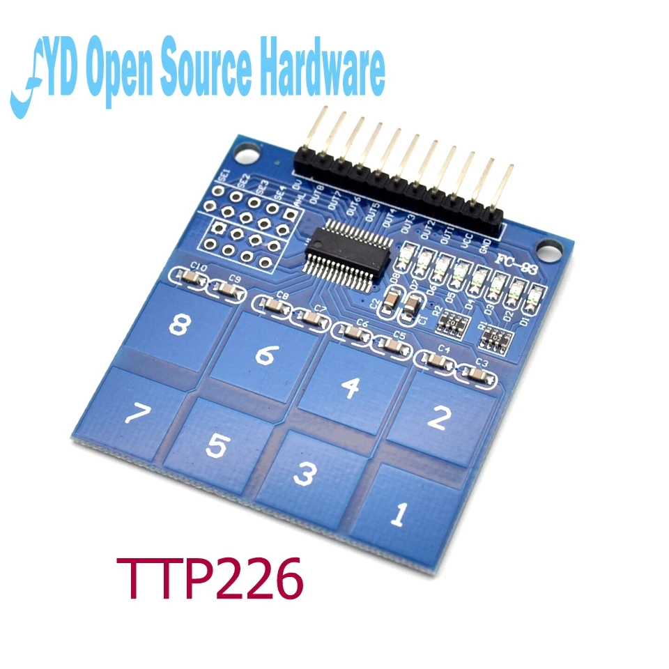 

TTP226 8 Channel Digital Capacitive Switch Touch Sensor Module