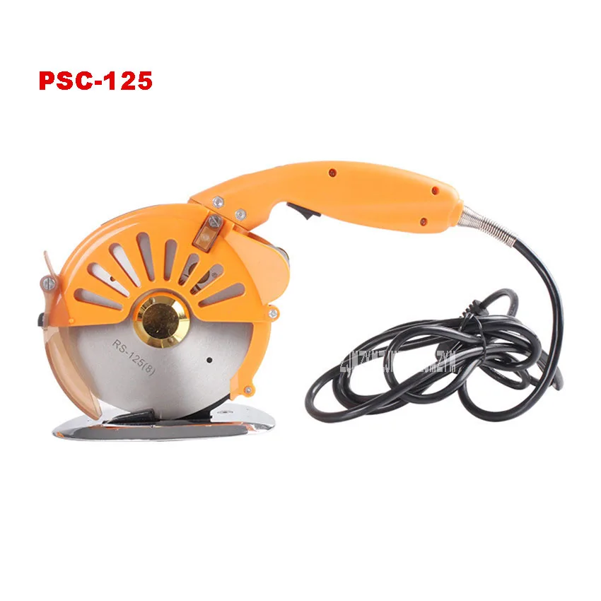 

New Arrival PSC-125 Electric Round Knife Cutting Machine Push-type Cloth Cutting Machine 110v-240v 3.6-300W 600-1200RPM 0-39.5MM