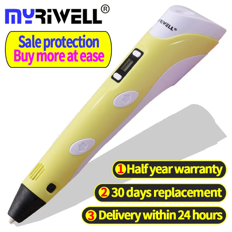 3d печать Ручка Myriwell 2 го поколения RP 100B модель ручка 100 mAbs/PLA детская живопись Doodle