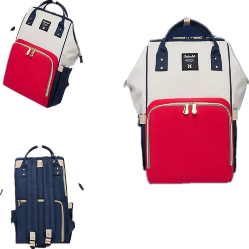 

Mom Backpack 20L Capacity Oxford Korean Style Out Travel Storage Bags Plain Soft Handle Patchwork Hit Color Free Shipping Hot!