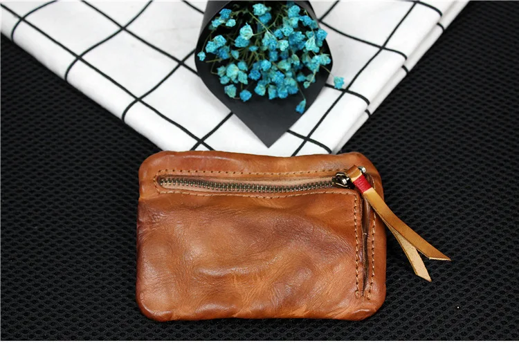 couro curto carteira mini bolsa pequena mudança