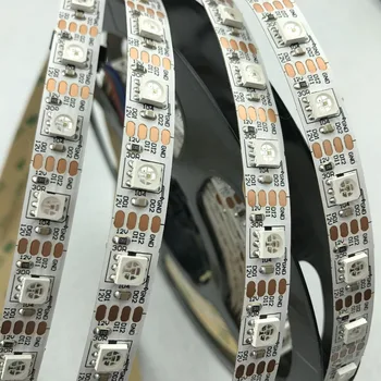 

GS8208(similar to WS2811 WS2813)DC12V addressable full color RGB 5050 LED strip;60leds/m;5m;non-waterproof;IP33;WHITE PCB