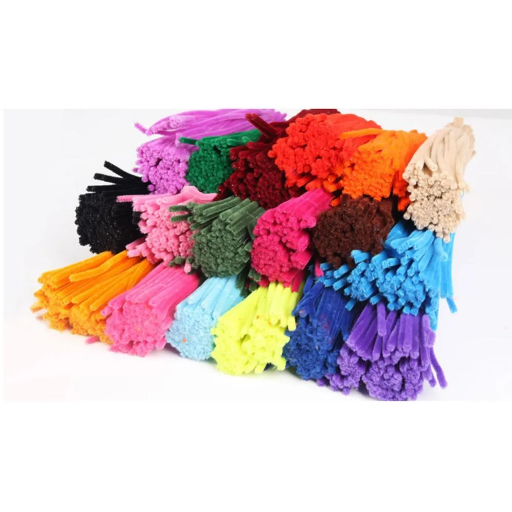 100 Pcs Kids Child Plush Sticks DIY Materials Handmade Christmas Gift Toy Toys for children kids