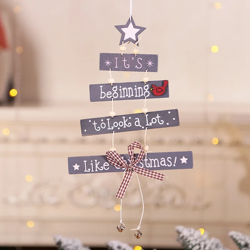 

2019 New Year Wooden Christmas Tree Decorations Christmas Decorations For Home Christmas Tree Drop Ornament