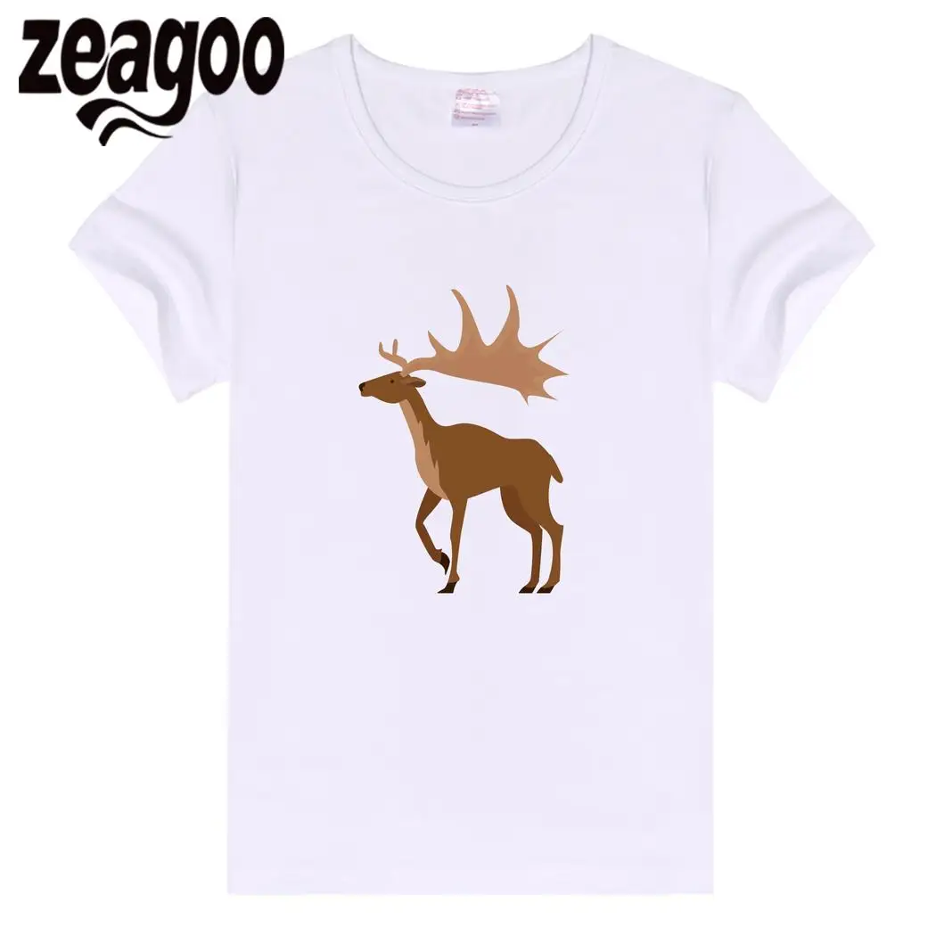 Zeagoo одноцветное Повседневное Для женщин Plain Crew Neck Slim Fit мягкий короткий рукав