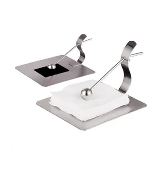 

Stainless steel tissue seat paper towel holder table napkin seat pumping rack desktop tissue box square washouts