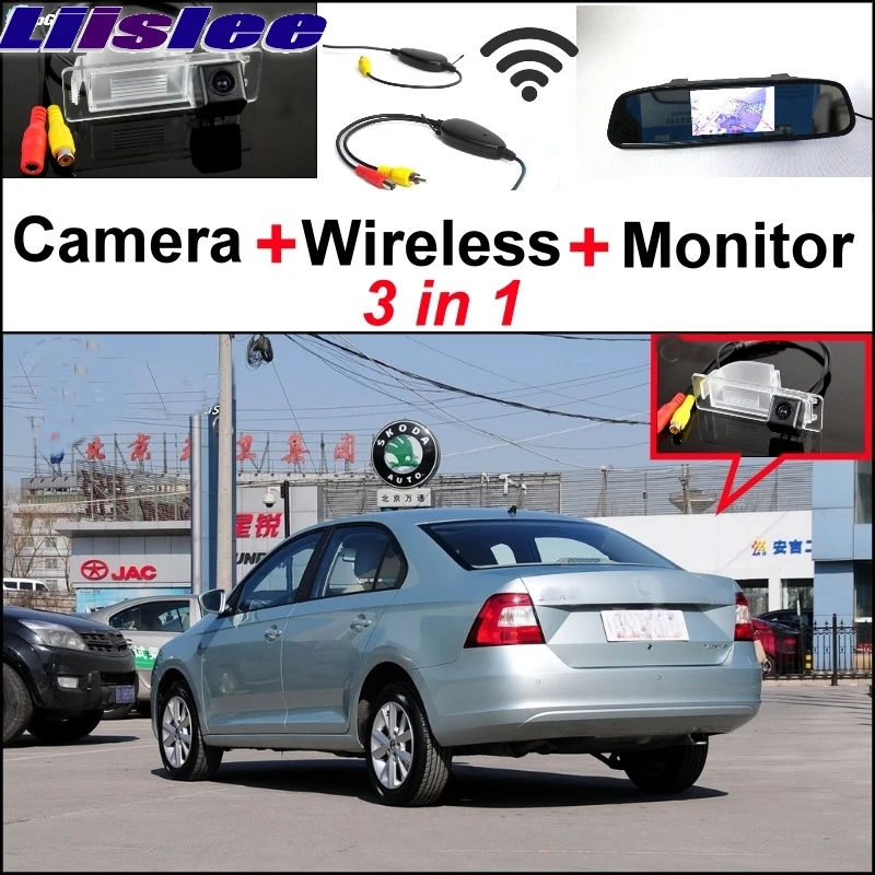 

Liislee Special Rear View Camera + Wireless Receiver + Mirror Monitor Easy Back Parking System For Skoda Rapid Sedan 2012~2017