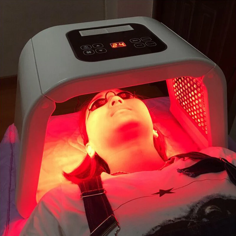 Professional 7 Colors LED PDT Facial Mask Machine Acne Treatment Face Whitening Skin Rejuvenation Light Therapy Beauty Machine