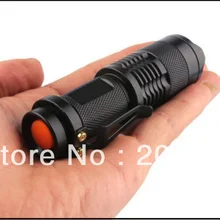 CREE Q5 500 люмен CREE светодиодный фонарик Масштабируемые CREE светодиодный фонарик Torch Light для 1xAA или 1x14500-Free