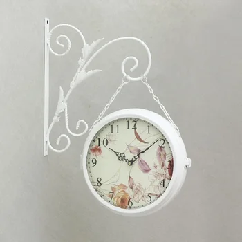 

2017 Meijswxj Double-sided Wall Clock Saat Reloj Clock Relogio de parede Duvar Saati Horloge Murale Wall Clocks Home Living room