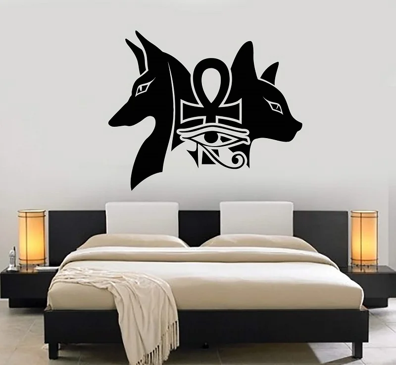 

Vinyl wall applique ancient Egyptian god Anubis Egypt home decoration stickers living room bedroom wall stickers 2AJ10