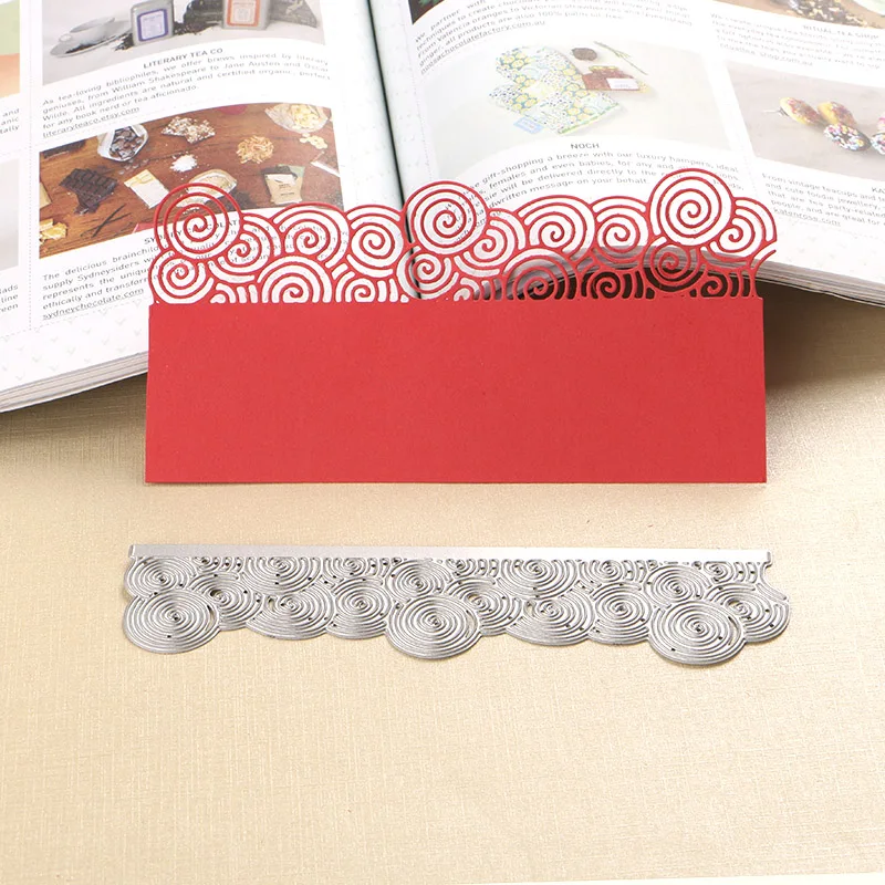 

DUOFEN METAL CUTTING DIE 110199 Orient style spiral wave/cloud border Stencils for DIY craft projects Scrapbook Paper Album