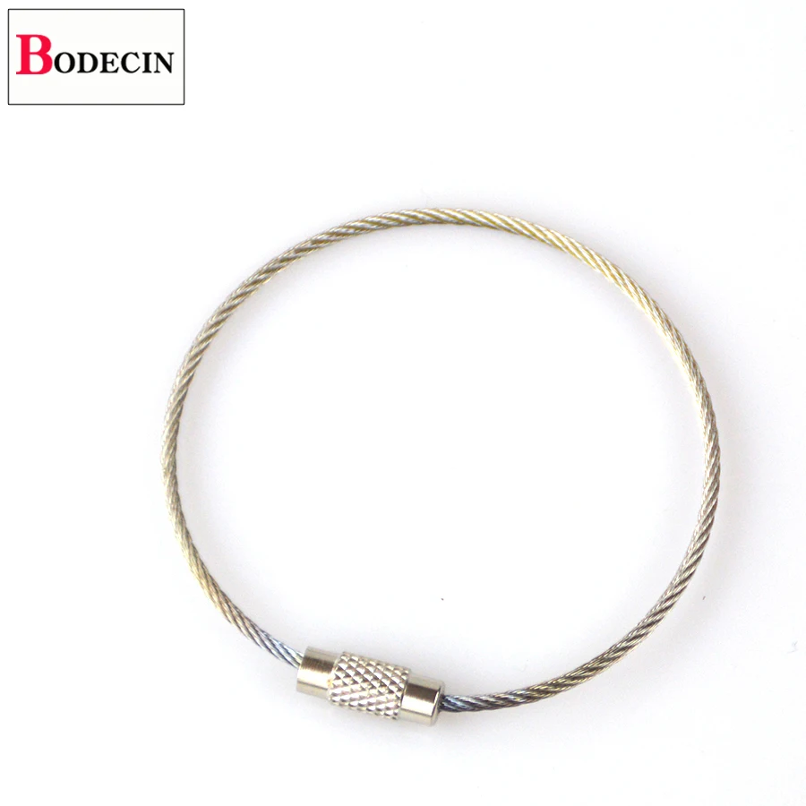 10PCS 15CM Outdoor Tools EDC Tactical Gear For Camping Tools Multi Keychain Kit Stainless Steel Wire Rope Key Ring Tourism Chain (3)