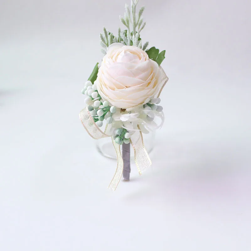 wedding boutonniere Wrist Corsage Bracelet  (29)